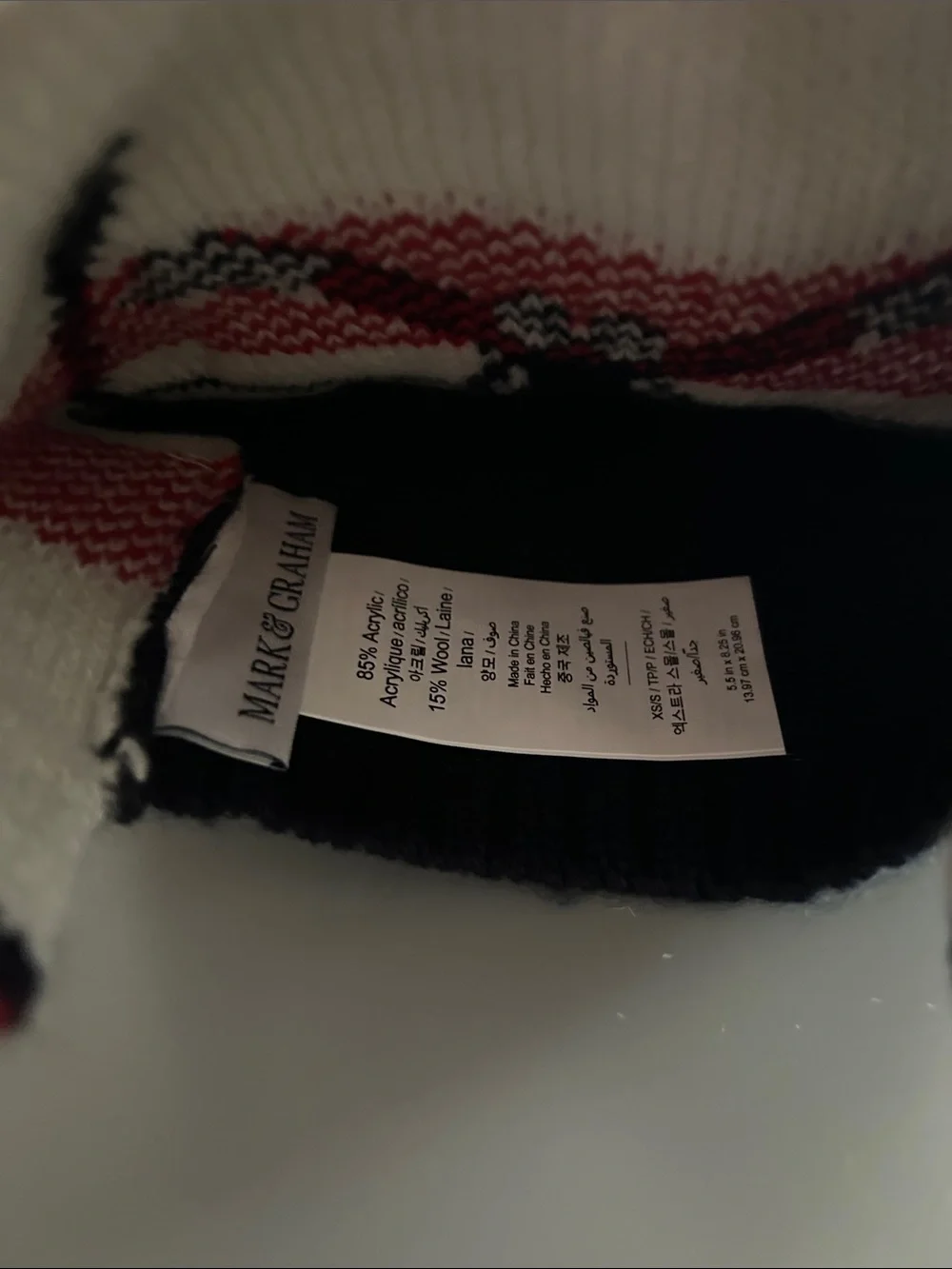 Mark & Graham xs Knit dog sweater apris ski